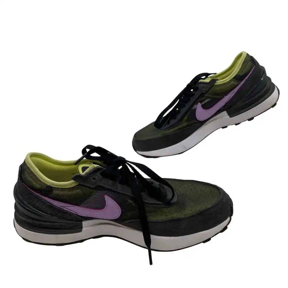 Nike Purple Green Synthetic Lace-Up Sneakers | Women’s Size 5.5